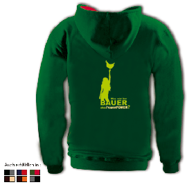 Kapuzensweater mit farbigen Innenteil - Motiv 1022