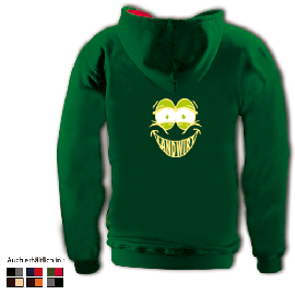 Kapuzensweater mit farbigen Innenteil - Motiv 1023